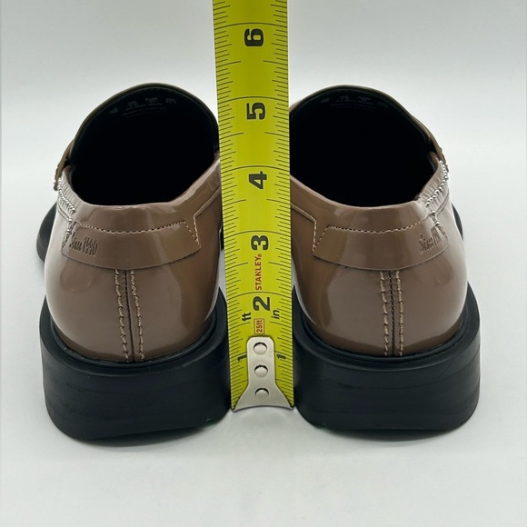 Sarto by Franco Sarto A-Eden Studs Loafers Brown Patent Size 8.5M New With Box - Picture 8 of 11